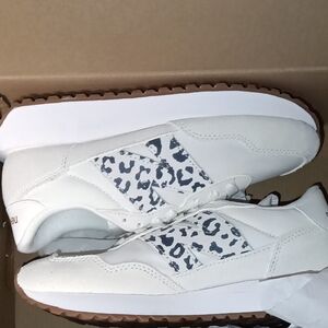 Women's White and Gray Sneakers